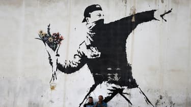 Photo d'illustration avec une oeuvre de Banksy