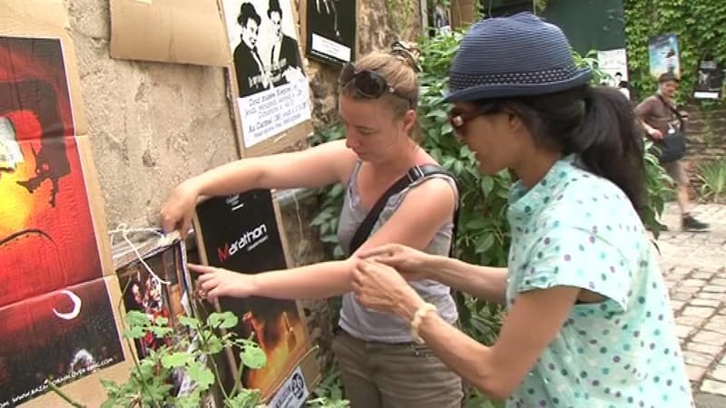 Chalon se prépare pour son festival d'arts de la rue le 24 juillet 2013.