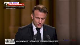 Emmanuel Macron: "Nous avons choisi le sursaut, la volonté, le cap de l'espérance" après l'incendie