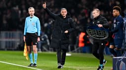 Luis Enrique lors du match PSG-Newcastle (1-1, Ligue des champions), 