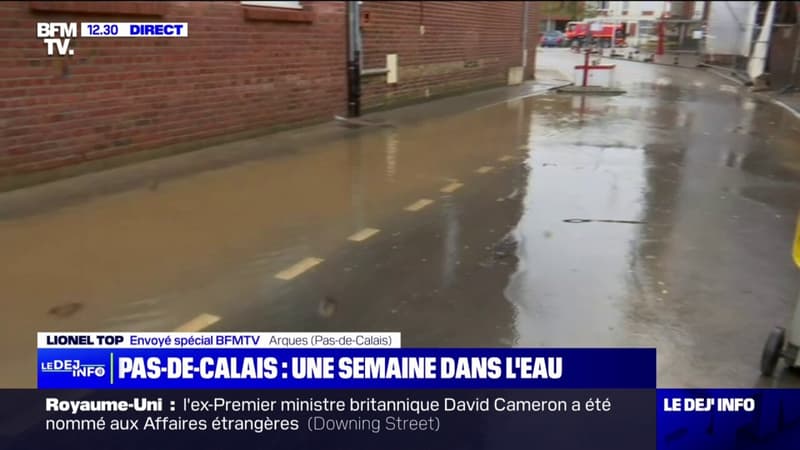 Inondations dans le Pas-de-Calais: les habitants continuent de nettoyer leur maison alors que la pluie se remet à tomber