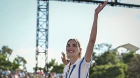 Cassandre Beaugrand lors de la parade des champions après les JO, en août 2024.
