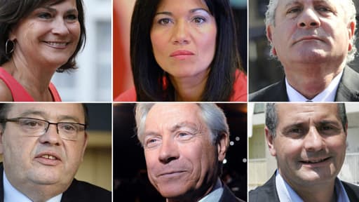 Marie-Arlette Carlotti, Samia Ghali, Henri Jibrayel, Patrick Menucci, Eugène Caselli et Christophe Massé sont les six candidats socialistes à la primaire de Marseille.