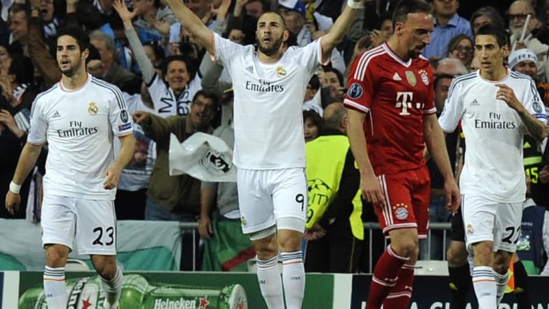 Karim Benzema, buteur contre le Bayern à Madrid