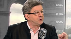 Jean-Luc Mélenchon sur le plateau de BFMTV-RMC, mercredi 6 mai 2015.
