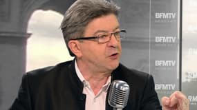 Jean-Luc Mélenchon sur le plateau de BFMTV-RMC, mercredi 6 mai 2015.