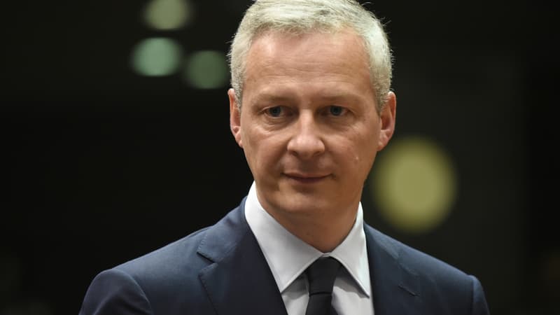 Le ministre de l'Économie Bruno Le Maire, le 23 mai 2017 à Bruxelles