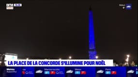 A Paris, la place de la Concorde s'illumine pour Noël