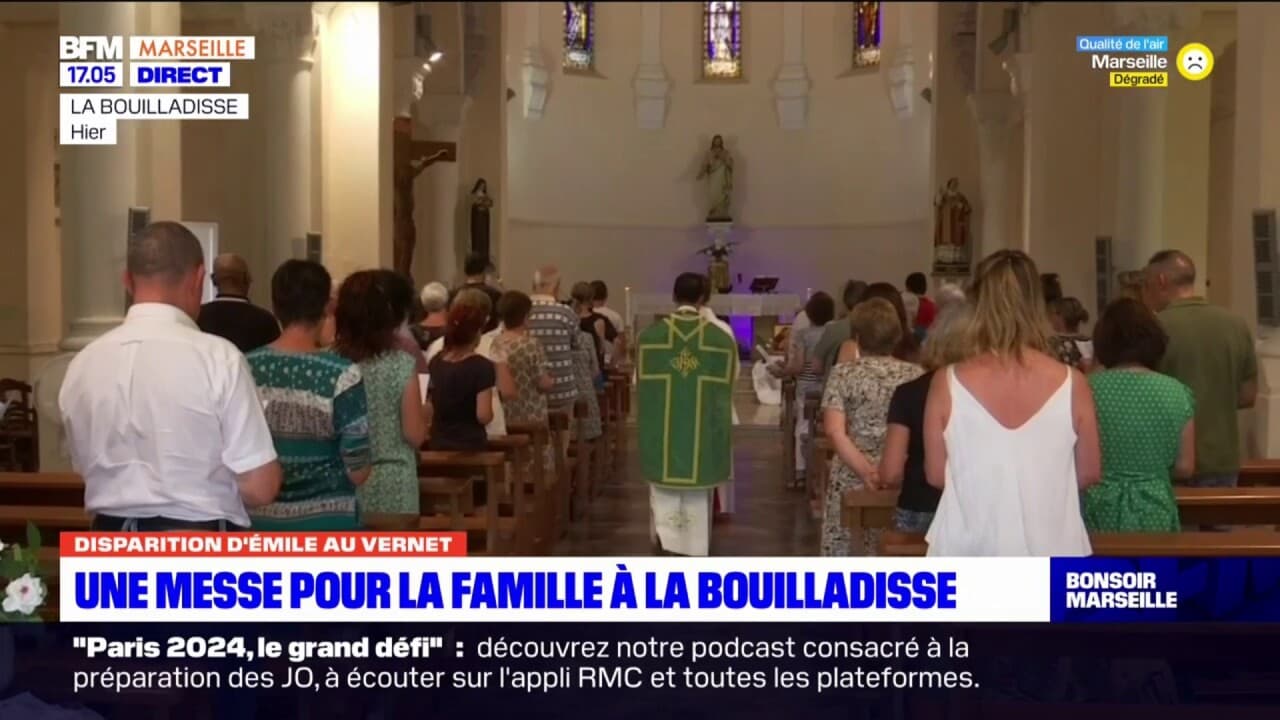 Disparition d'Émile une messe pour la famille à la Bouilladisse Disparition d'Émile une messe pour la famille à la Bouilladisse