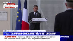 Gendarme tué à Mougins: "Ce n'est pas un refus d'obtempérer, c'est un crime", affirme Gérald Darmanin