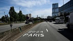Voie réservée sur le périphérique parisien lors des Jeux olympiques 2024, le 30 juin 2024