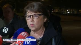 Martine Aubry dans la soirée du lundi 13 novembre à Lille.