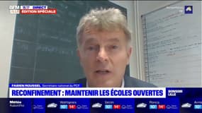 Reconfinement: le député du Nord Fabien Roussel préconise "d'adapter la présence à l'école en fonction des clusters qui existent dans les lieux scolaires"