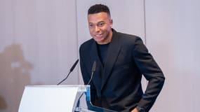Kylian Mbappé lors d'une intervention publique en Espagne, le 31 octobre 2025