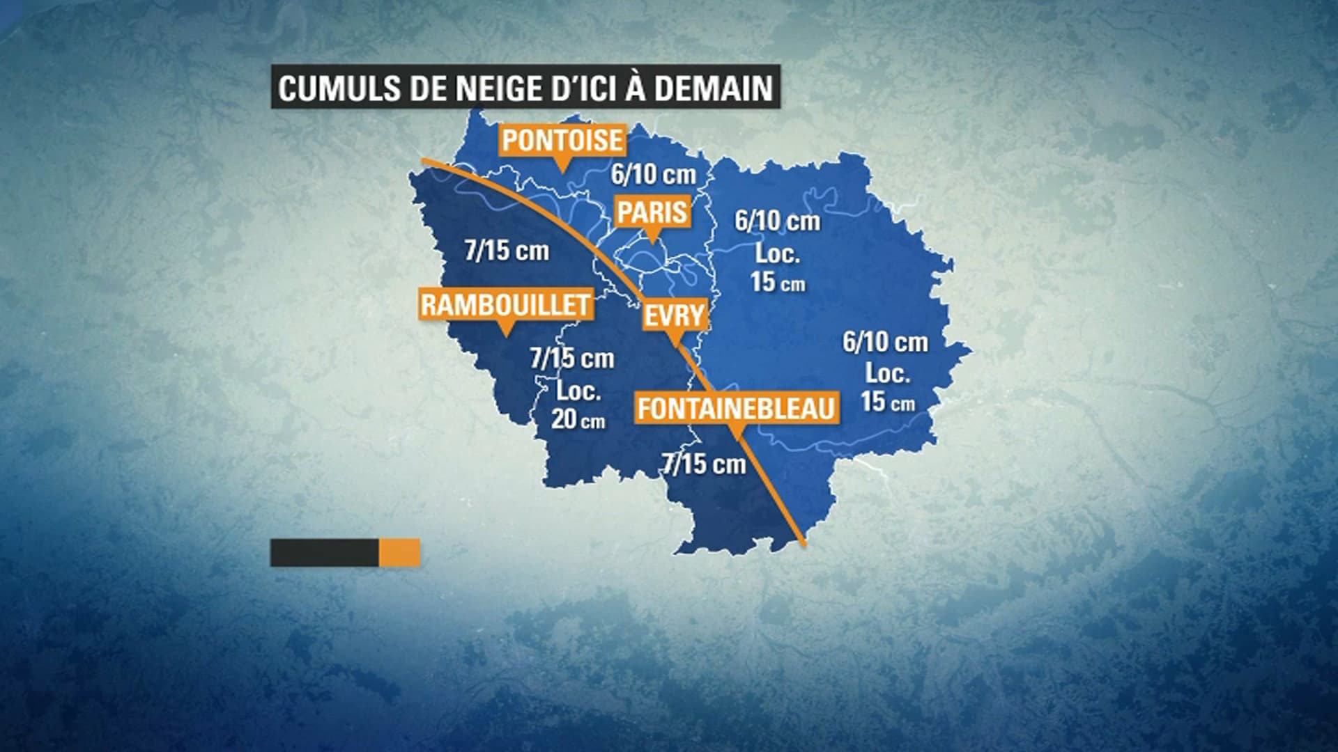 Cumuls de neige Ile-de-France Cumuls de neige Ile-de-France