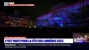 Top départ de la Fête des Lumières 2023 depuis la place des Terreaux