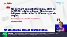 SIG Strasbourg: Jamarr Sanders s'en va