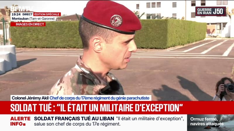 "Il était un militaire d'exception": le chef du régiment du soldat français tué au Liban annonce un hommage dans les prochains jours