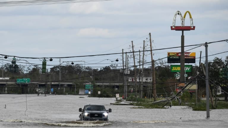 Inondations à LaPlace après le passage de l'ouragan Ida, le 30 août 2021 en Louisiane. Photo d'illustration