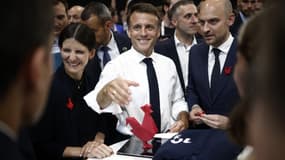 Emmanuel Macron au salon VivaTech, mercredi.