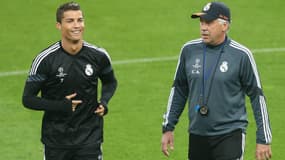 Carlo Ancelotti et Cristiano Ronaldo