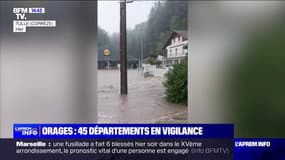 Au lendemain d'importantes inondations dues aux orages, 45 départements restent en vigilance jaune