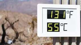 Le thermomètre, situé dans la zone de Furnace Creek