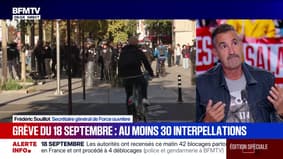 Grève du 18 septembre: “Si le nouveau Premier ministre ne change pas de politique, on reviendra”, affirme Frédéric Souillot (FO)