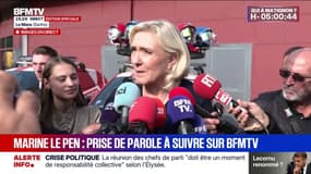 Crise politique: "Je trouve ce spectacle déplorable", affirme Marine Le Pen