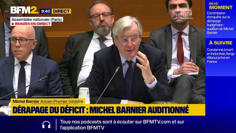 Auditionné à l'Assemblée sur le budget, Michel Barnier revient sur la censure de son gouvernement