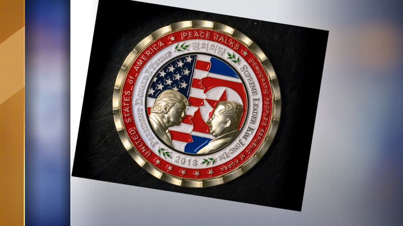 La médaille de la rencontre Trump-Kim