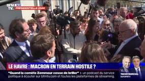 "J'enseigne tous les jours la République et je n'ai aucune raison de voter pour vous, c'est un gros problème": Au Havre, Emmanuel Macron interpellé par un professeur d'histoire