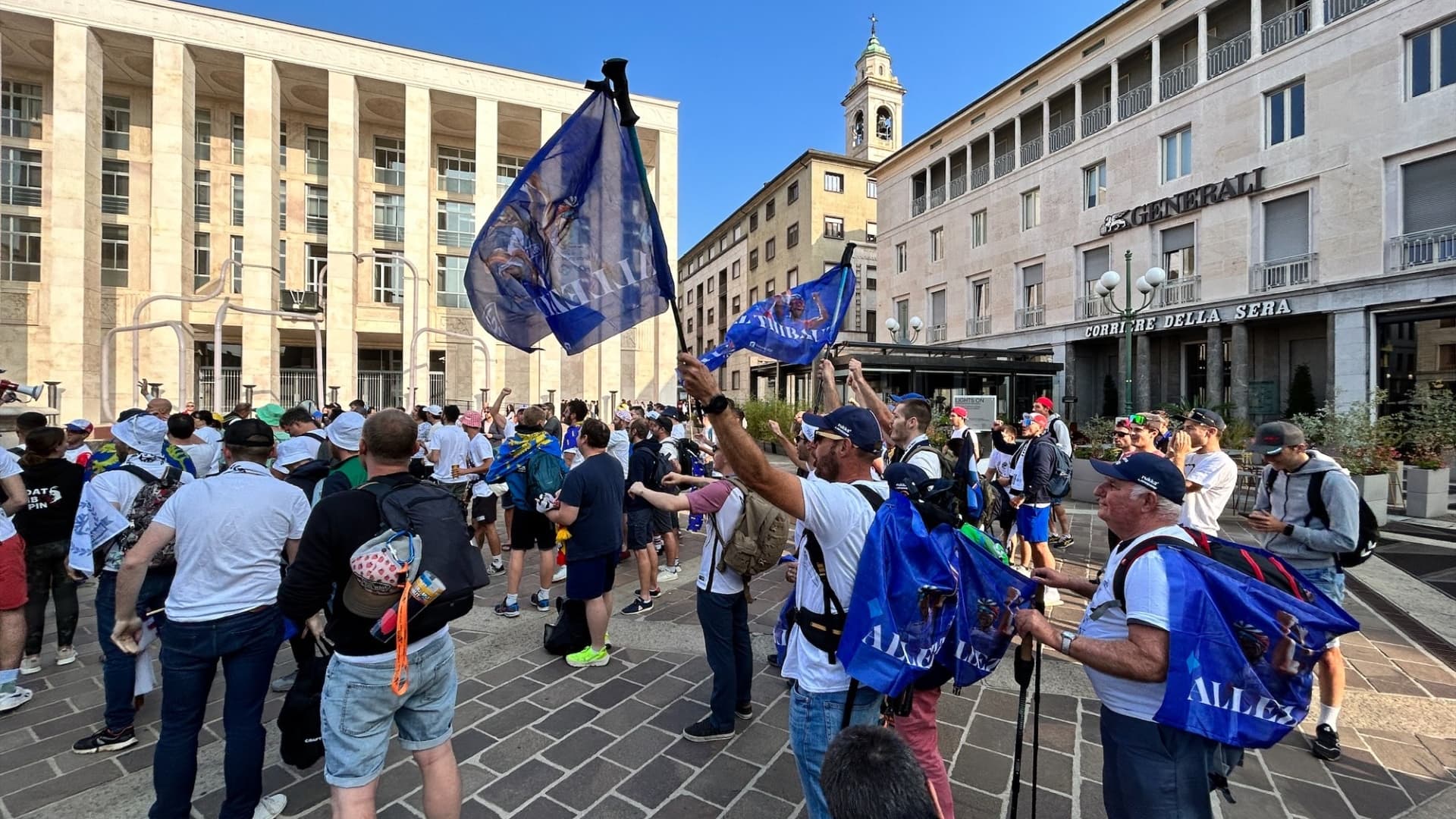 Les supporters de Thibaut Pinot le 07.10.2023 Les supporters de Thibaut Pinot le 07.10.2023