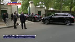 Obsèques de Jacques Chirac: le convoi arrive au cimetière du Montparnasse