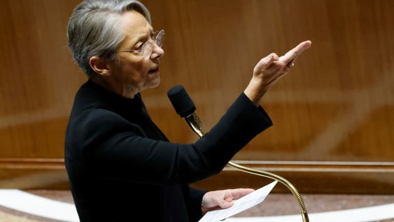 La Première ministre Elisabeth Borne à l'Assemblée nationale, le 7 février 2023 à Paris