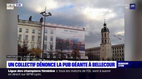 Lyon: un collectif dénonce la pub géante à Bellecour 