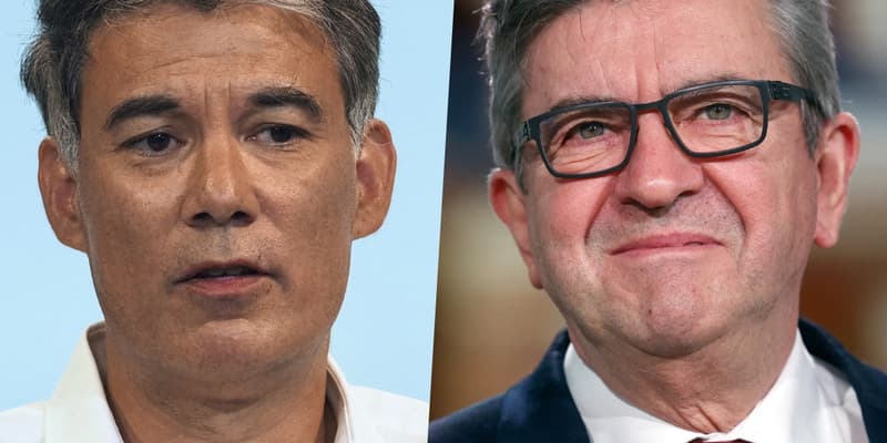 Le Premier secrétaire du Parti socialiste, Olivier Faure, et le leader de la France insoumise, Jean-Luc Mélenchon.