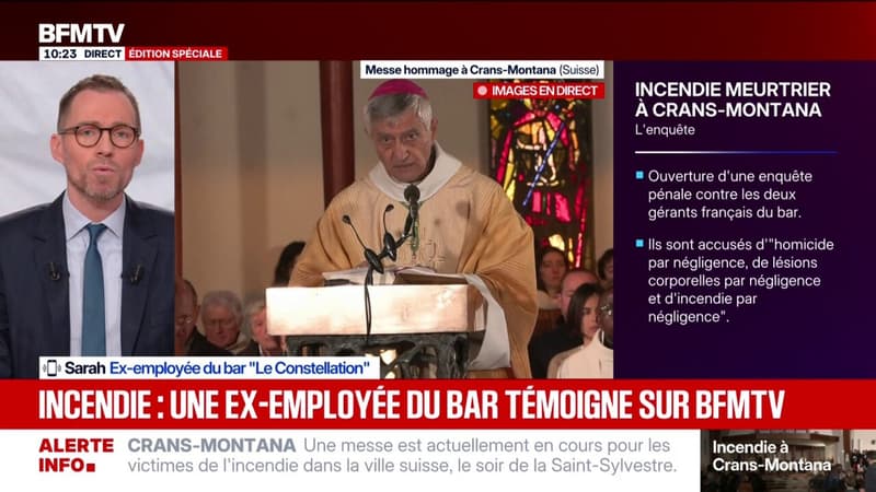 Incendie à Crans-Montana: "Je n'avais jamais été formée aux conditions de sécurité", témoigne une ancienne employée du bar