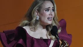 La chanteuse Adele aux Grammy Awards, le 6 février 2023.