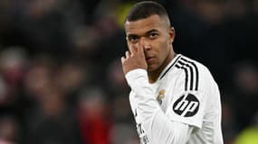 Kylian Mbappé lors du match de Ligue des champions entre Liverpool et le Real Madrid - le 27/11/2024