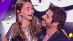 Angelina, gagnante de The Voice Kids, et son coach Patrick Fiori