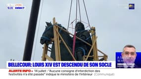 Place Bellecour : la statue de Louis XIV est descendue de son socle ce mercredi