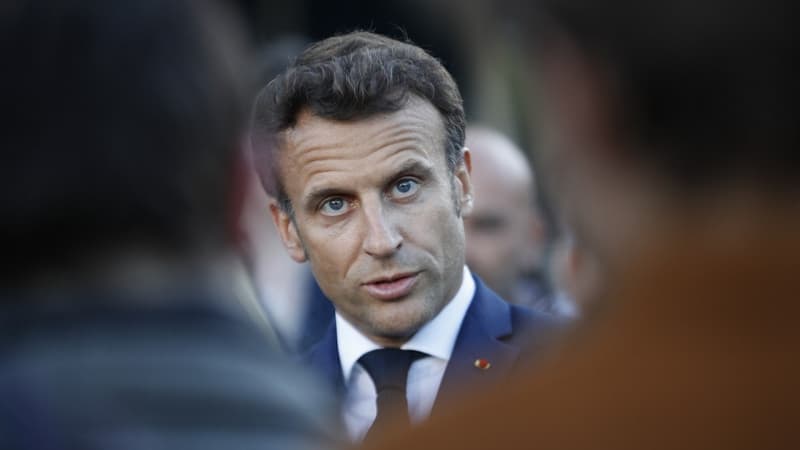 Emmanuel Macron à Cherbourg le 31 mai 2022 (photo d'illustration)