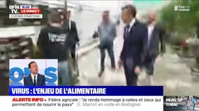 Emmanuel Macron à une employée agricole de Cléder: "Je suis venu pour remercier les exploitants et leurs salariés