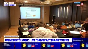 Des étudiants "sans fac" manifestent devant l'université Lyon 2 ce vendredi