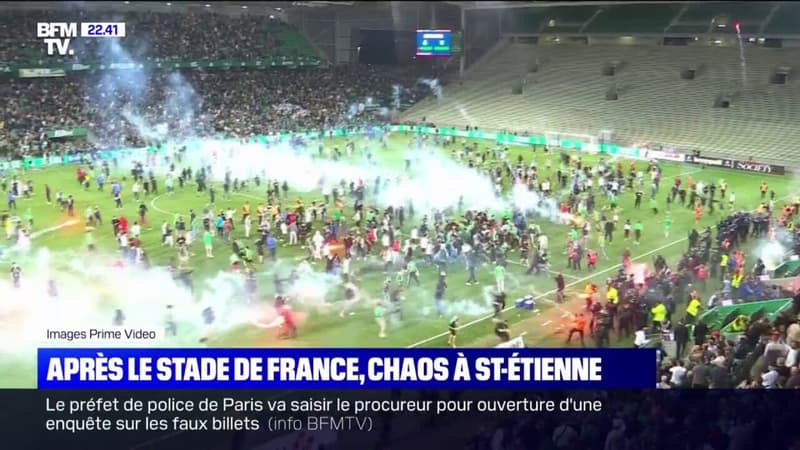 Saint-Etienne: des heurts au stade Geoffroy Guichard après la relégation des Verts en Ligue 2