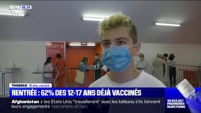 Covid-19: à deux jours de la rentrée, 62% des 12-17 ans ont reçu au moins une dose de vaccin