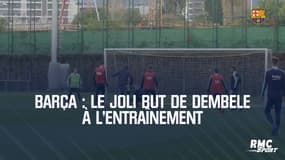 Barça : Le joli but de Dembele à l'entraînement avec une série de dribbles