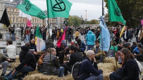 Le mouvement Extinction Rebellion, le 7 octobre 2019 à Paris. 