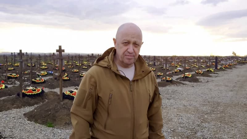 Evguéni Prigojine, patron du groupe paramilitaire russe Wagner, dans une vidéo publiée le 6 avril 2023.